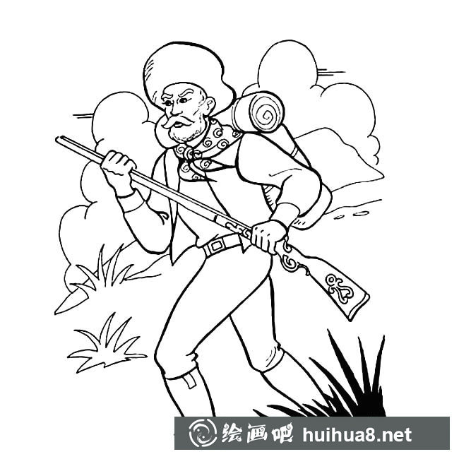 獵人人物簡筆畫步驟圖片大全