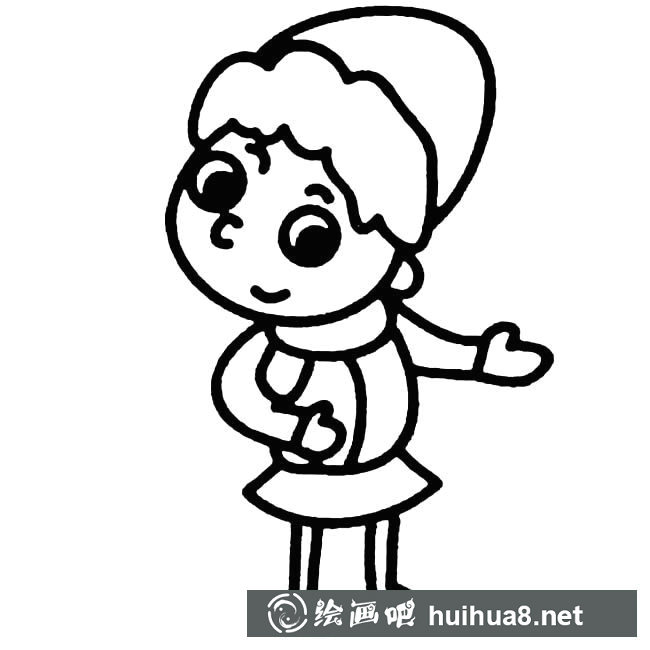 漂亮小女孩人物簡筆畫步驟圖片大全