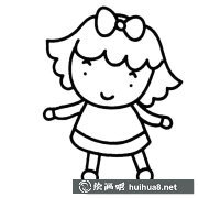 可愛小女孩簡筆畫教程圖片集