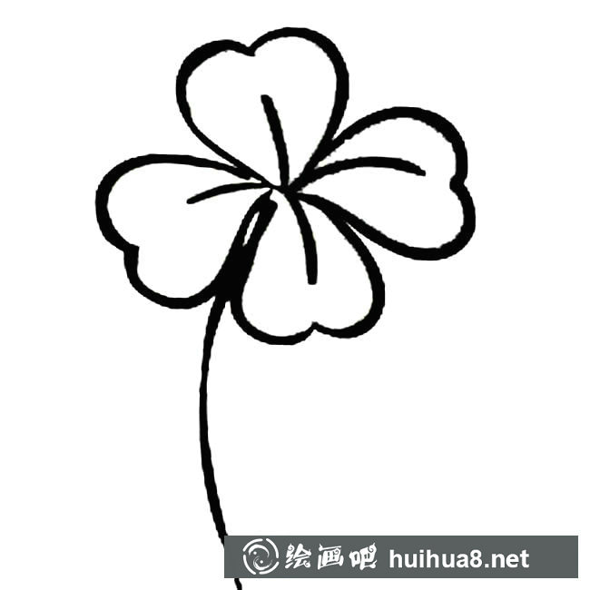 四葉草簡(jiǎn)筆畫圖片大全