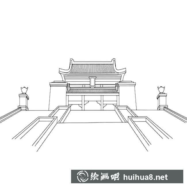 中國(guó)特色建筑簡(jiǎn)筆畫