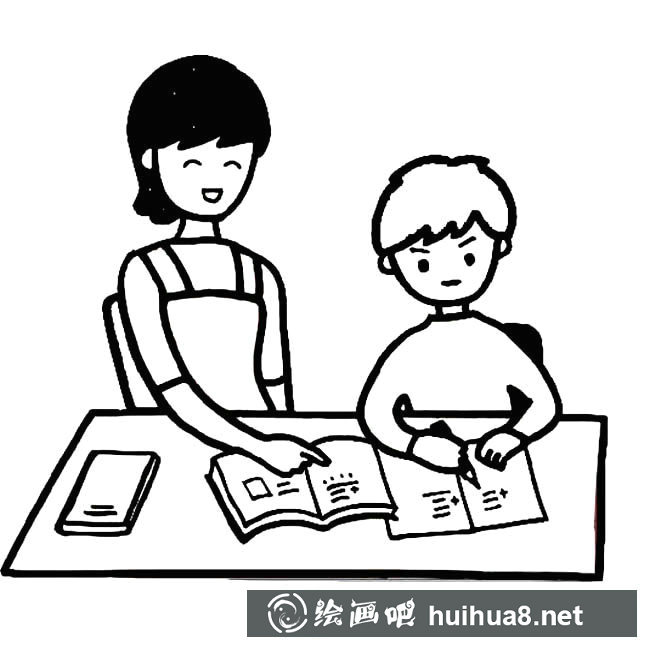 老師和同學(xué)人物簡(jiǎn)筆畫步驟圖片大全