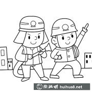 卡通消防員簡筆畫步驟圖解大全