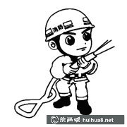 消防員滅火簡筆畫圖集