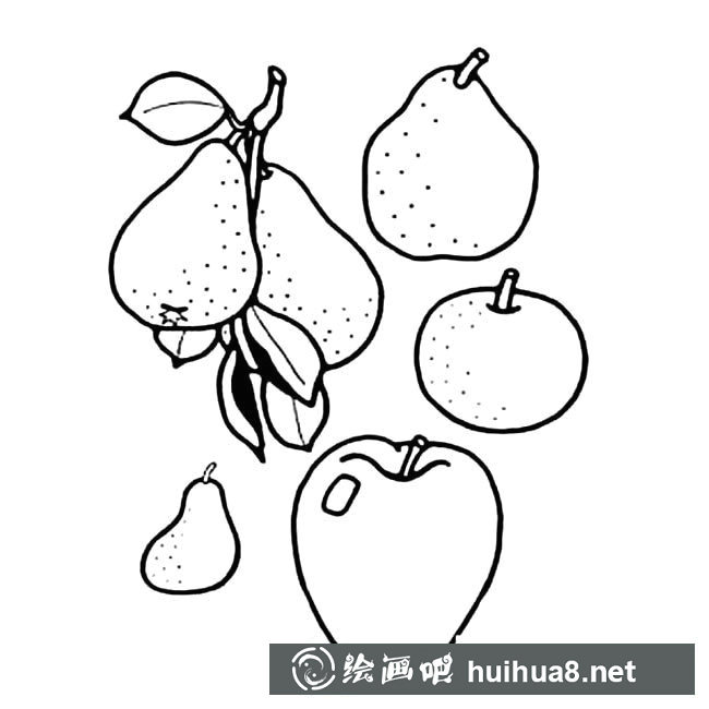 水果梨蘋果物品簡筆畫步驟圖片大全