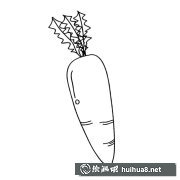 胡蘿卜蔬菜簡筆畫步驟圖解大全