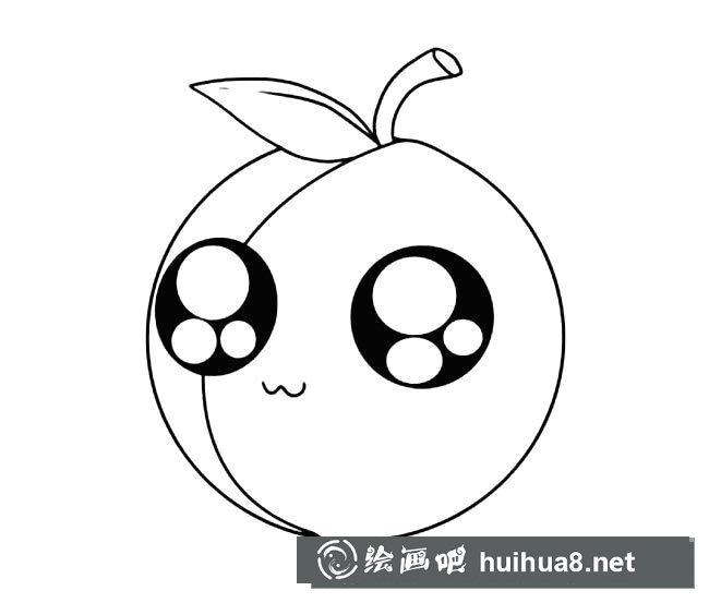 卡通桃子水果簡(jiǎn)筆畫步驟圖片大全