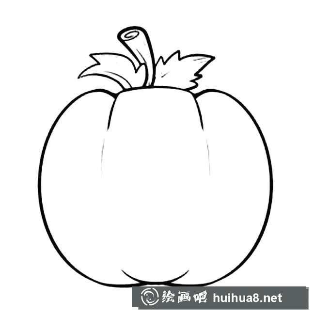 南瓜蔬菜簡(jiǎn)筆畫(huà)步驟圖片大全