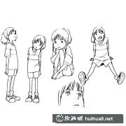青春女孩簡筆畫欣賞