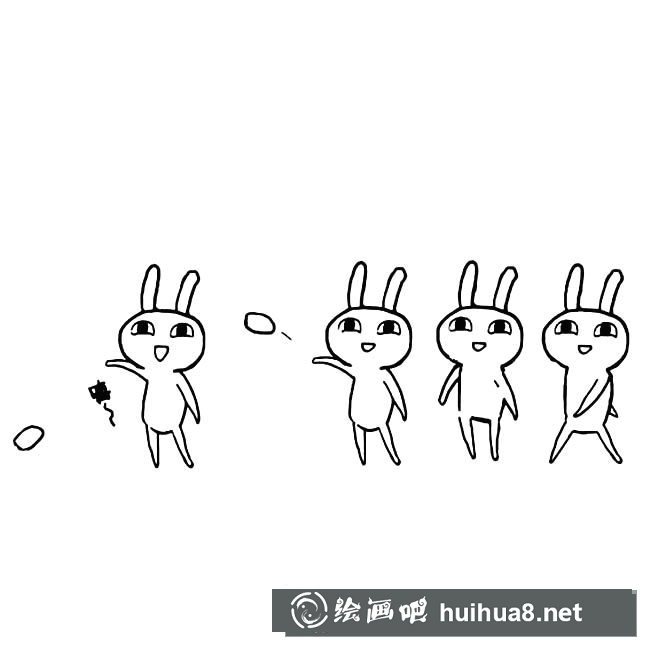 卡通小兔子簡(jiǎn)筆畫(huà)圖片