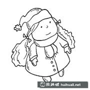 冬日萌娃簡(jiǎn)筆畫