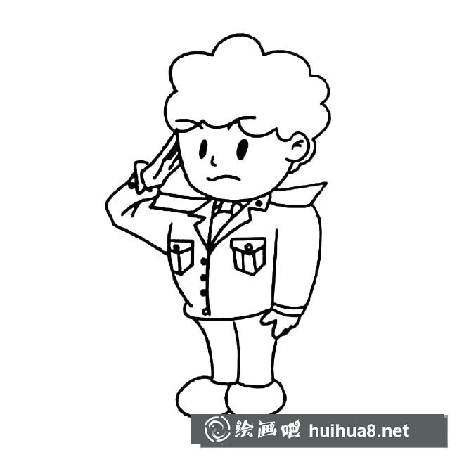 警察簡筆畫圖片