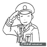 警察頭像簡(jiǎn)筆畫作品