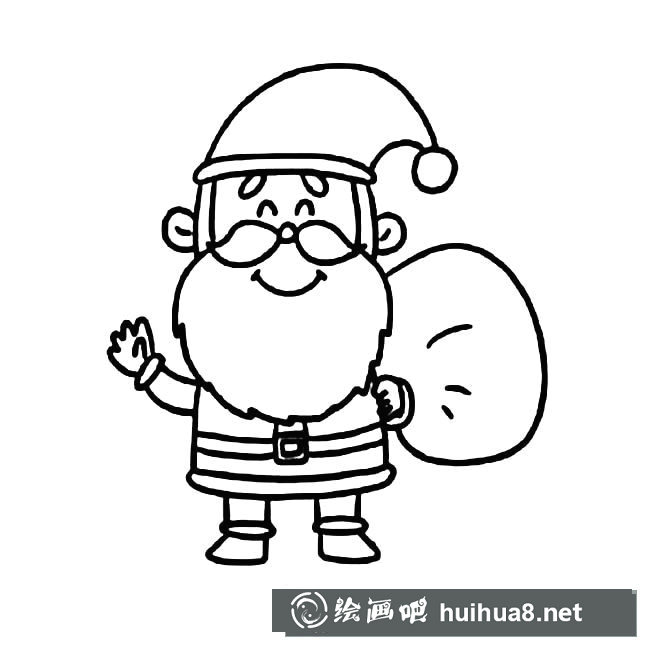圣誕老人簡筆畫圖片