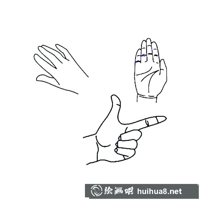 手勢簡筆畫圖片