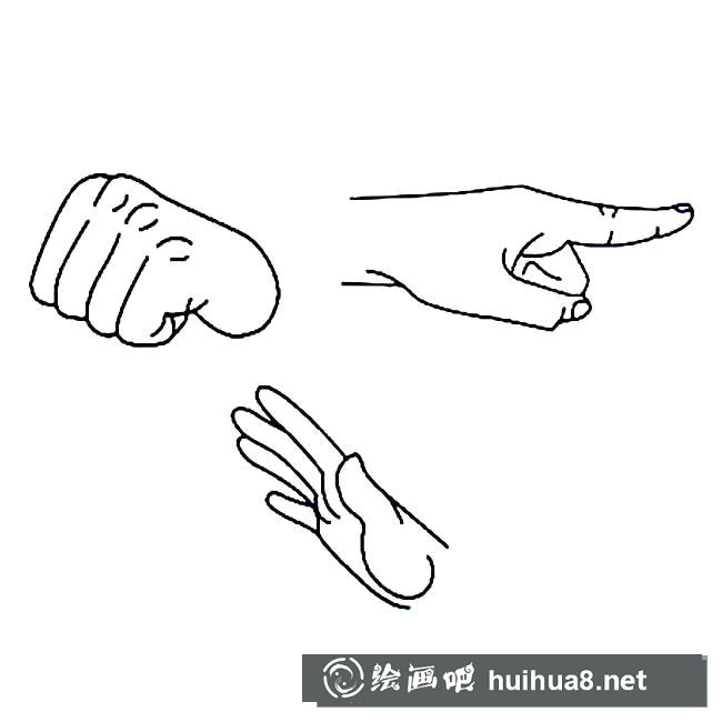 手勢簡筆畫圖片