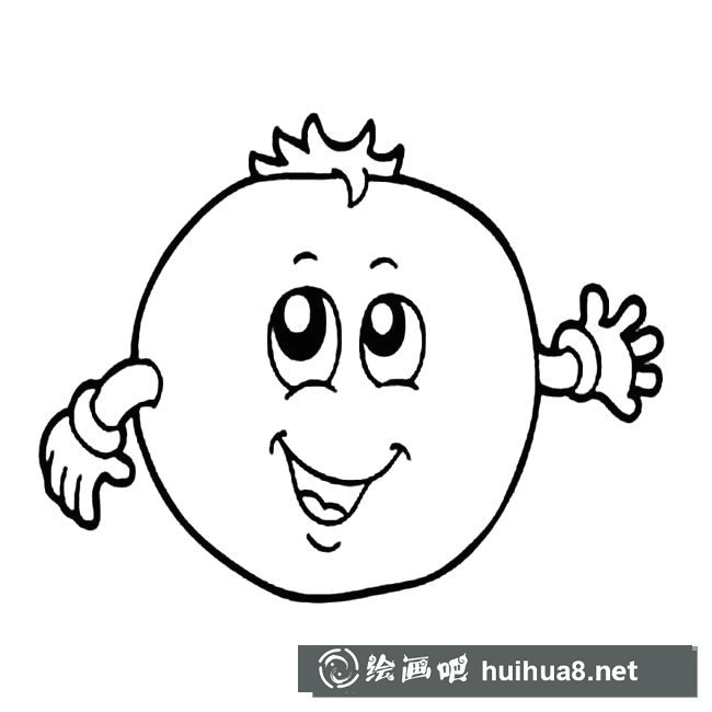 卡通番茄簡(jiǎn)筆畫圖片