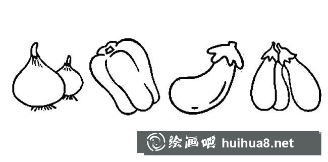 秋天的蔬菜簡筆畫