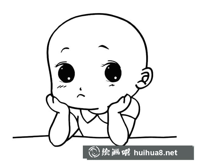 光頭人物頭像簡(jiǎn)筆畫(huà)圖片
