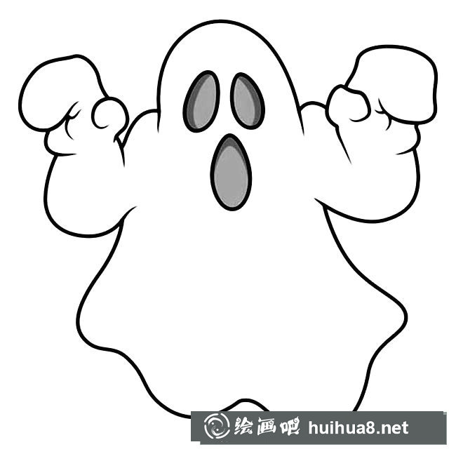 幽靈鬼魂簡筆畫圖片