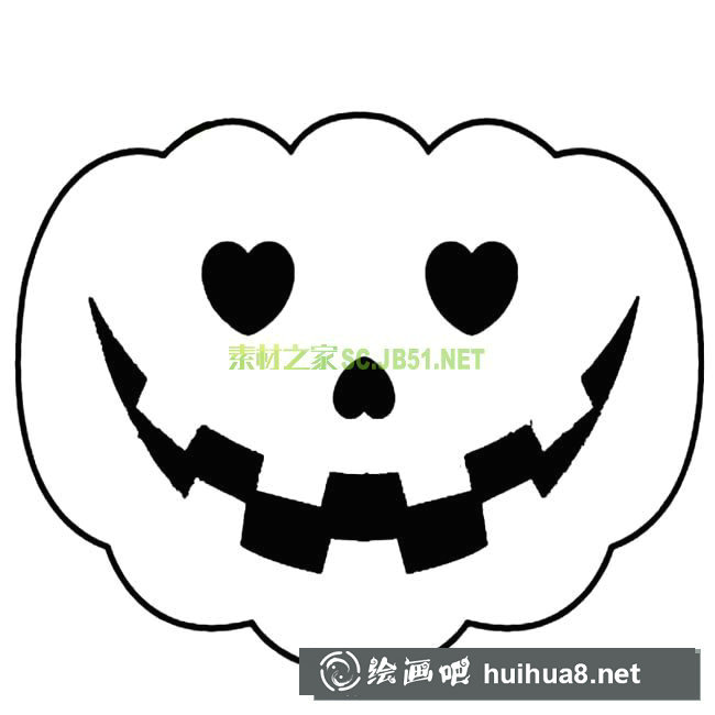 萬圣節(jié)南瓜簡(jiǎn)筆畫圖片