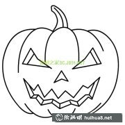 萬圣節(jié)南瓜簡筆畫展示