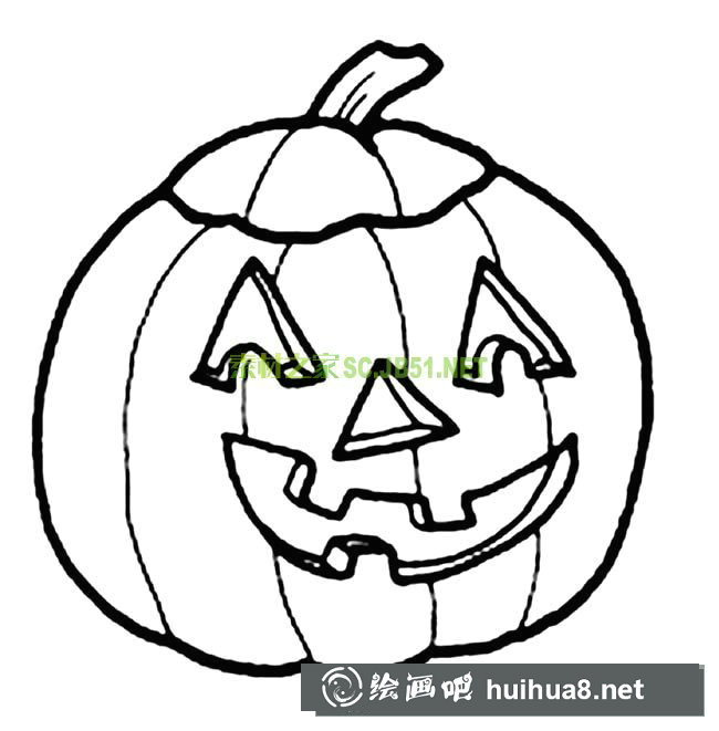 萬圣節(jié)南瓜簡筆畫圖片