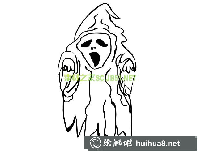 幽靈鬼魂簡(jiǎn)筆畫(huà)圖片