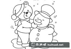 卡通雪人簡筆畫分享