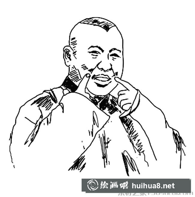 郭德綱卡通形象簡筆畫
