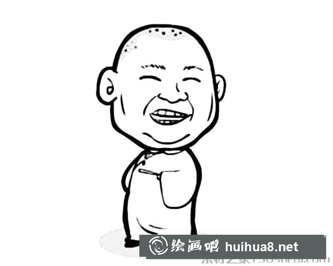 郭德綱卡通形象簡筆畫圖片
