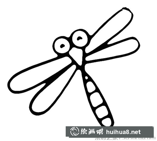 蜻蜓簡筆畫圖片