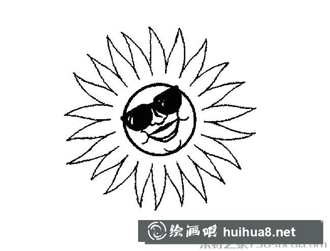 可愛太陽簡筆畫圖片