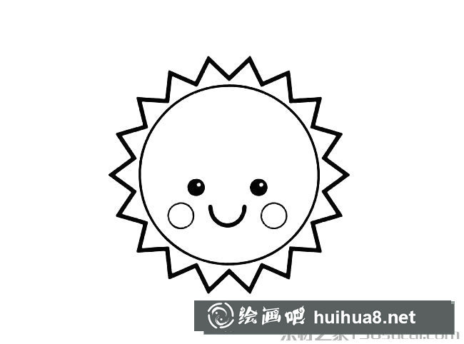 超萌可愛太陽簡(jiǎn)筆畫圖片