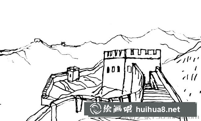 長城簡筆畫圖片