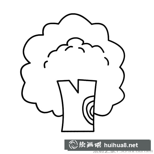 大樹簡筆畫圖片