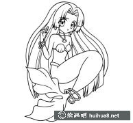 卡通美人魚簡筆畫展示