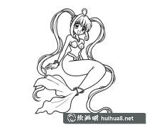 卡通美人魚(yú)簡(jiǎn)筆畫(huà)教程