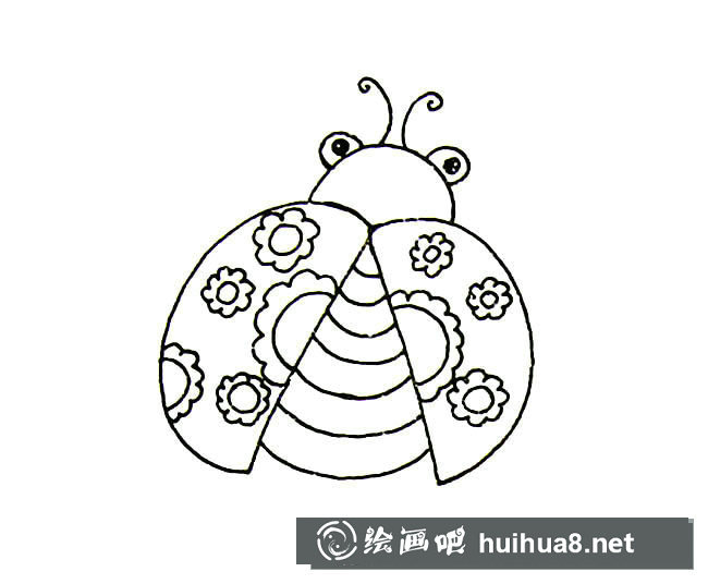 七星瓢蟲簡筆畫