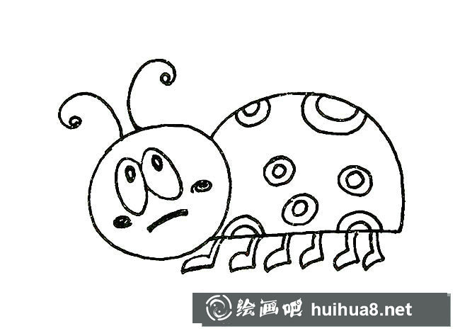 可愛七星瓢蟲簡筆畫圖片