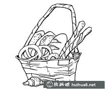 一籃面包簡筆畫賞鑒