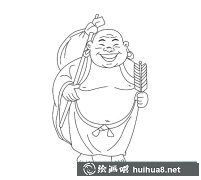 赤腳佛簡筆畫美圖欣賞