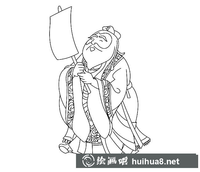 年畫老神仙簡(jiǎn)筆畫圖片