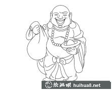 布袋和尚簡筆畫展示