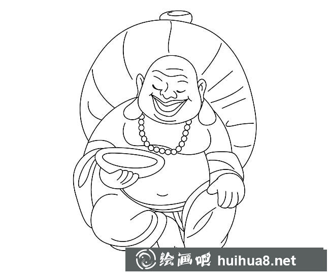 背大包的和尚簡(jiǎn)筆畫(huà)圖片