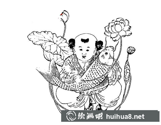 關(guān)于新年年年有魚簡筆畫圖片