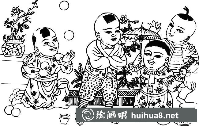 關(guān)于新年過年的簡筆畫圖片