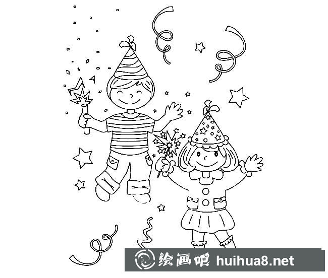 關(guān)于新年春節(jié)簡(jiǎn)筆畫圖片