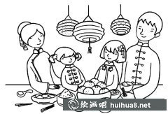 新春佳節(jié)團(tuán)圓畫作品