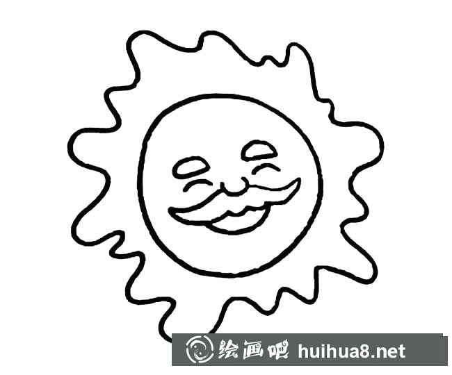 太陽公公簡筆畫圖片